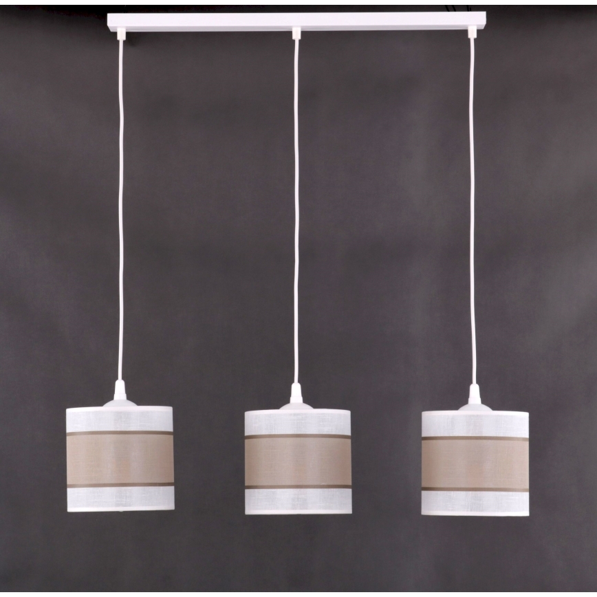 Paralume di ricambio per lampadario CATTLEYA E27, bianco/marrone