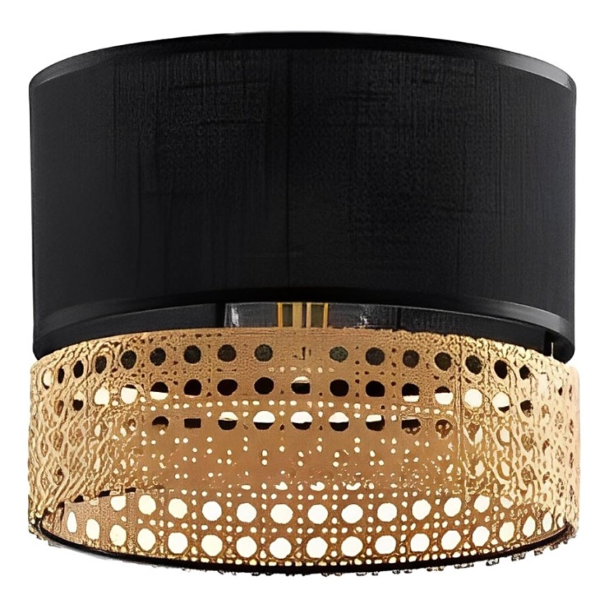 Paralume di ricambio per lampadario PAGLIA E27 nero/rattan
