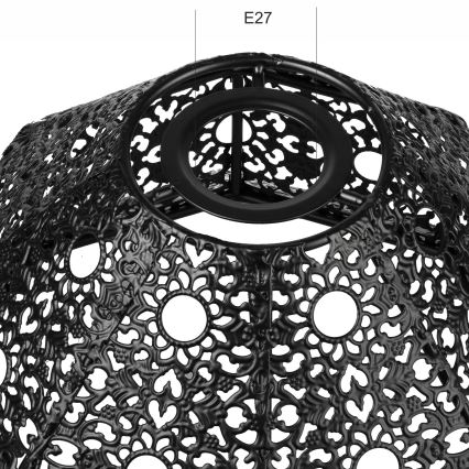 Paralume di ricambio SAMIRA E27 diametro 33 cm nero