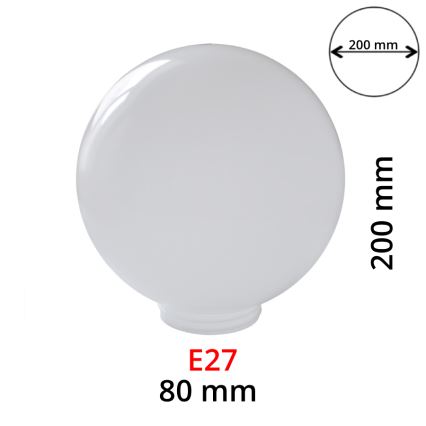 Paralume in vetro sferico opaco 16cm bocca 7cm | Leroy Merlin