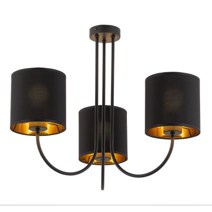 Paralume universale di ricambio WALEC E27 Ø 16 cm, nero/oro