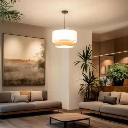 Paralume universale KERIA Ø 50 cm bianco/beige