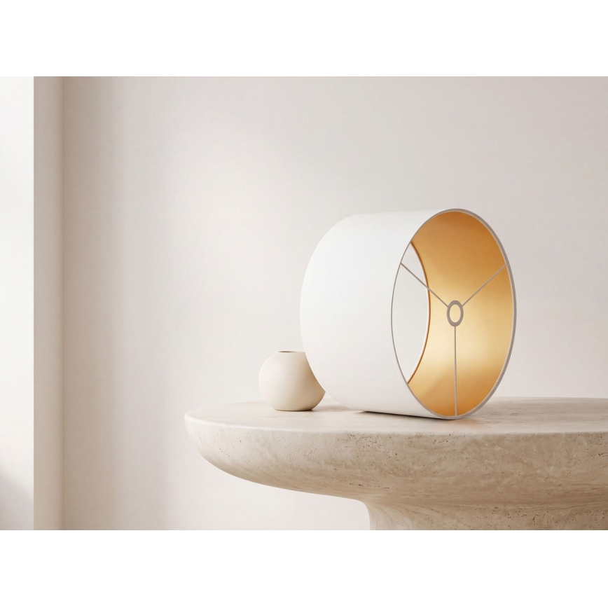 Paralume universale STANDART E27 diametro 45 cm bianco/oro