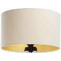 Paralume universale STANDART E27 diametro 45 cm color crema/oro