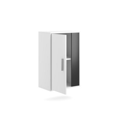 Parete attrezzata BRICK bianco/nero