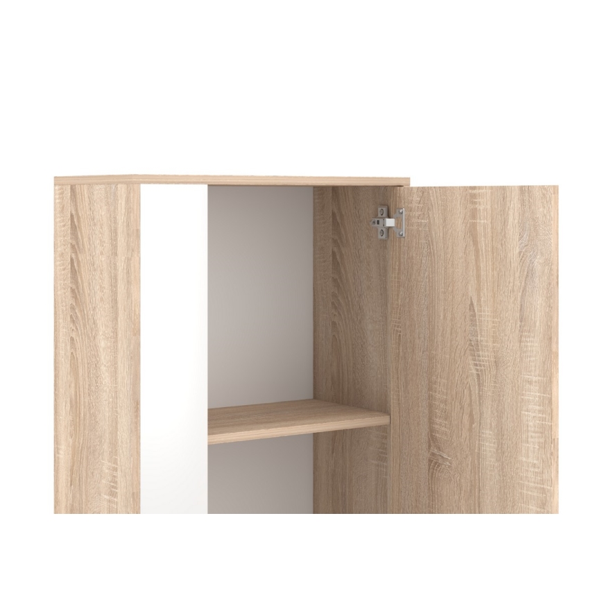 Parete attrezzata BRICK rovere Sonoma/bianco