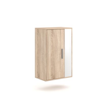 Parete attrezzata BRICK rovere Sonoma/bianco