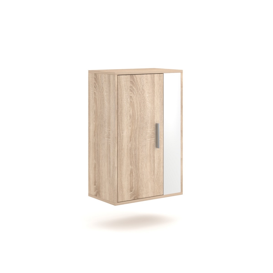 Parete attrezzata BRICK rovere Sonoma/bianco