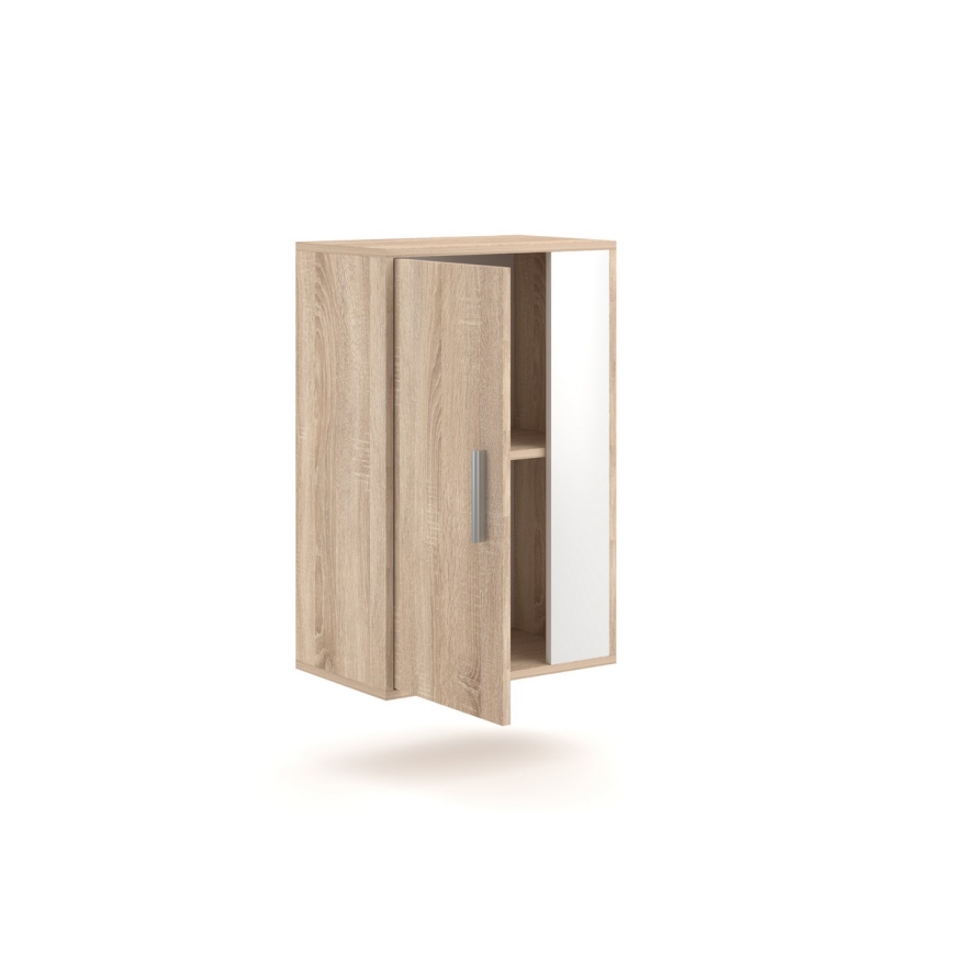 Parete attrezzata BRICK rovere Sonoma/bianco