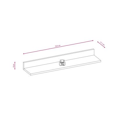 Parete attrezzata BRICK rovere Sonoma/bianco