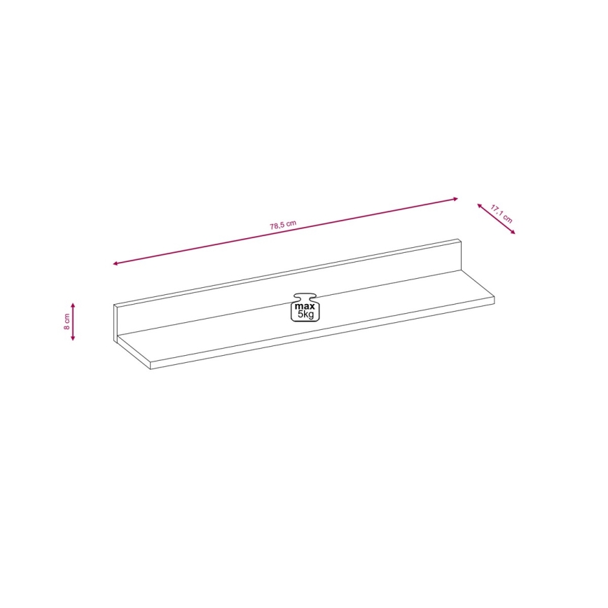 Parete attrezzata BRICK rovere Sonoma/bianco