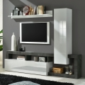 Parete attrezzata LENOR bianco/antracite