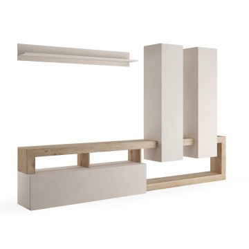 Parete attrezzata LENOR cashmere/marrone