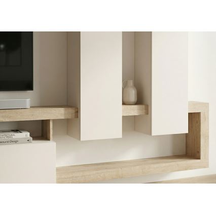 Parete attrezzata LENOR cashmere/marrone