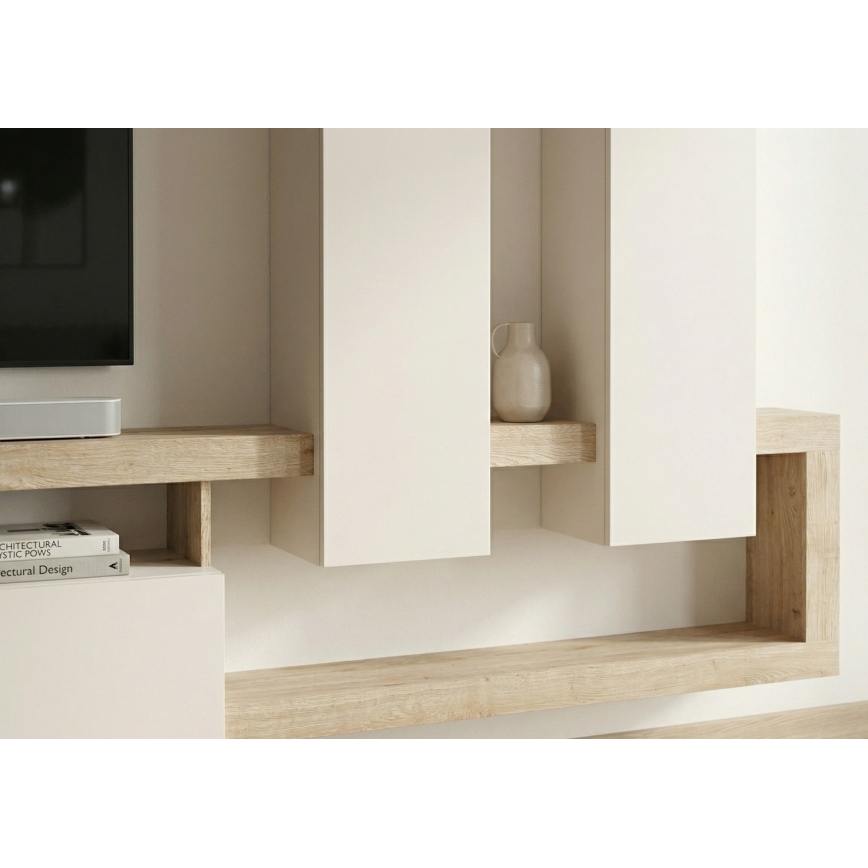 Parete attrezzata LENOR cashmere/marrone