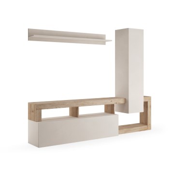 Parete attrezzata LENOR cashmere/marrone