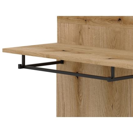 Parete attrezzata per ingresso con specchio SVEN, marrone/bianco