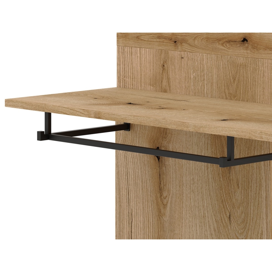 Parete attrezzata per ingresso con specchio SVEN, marrone/grafite