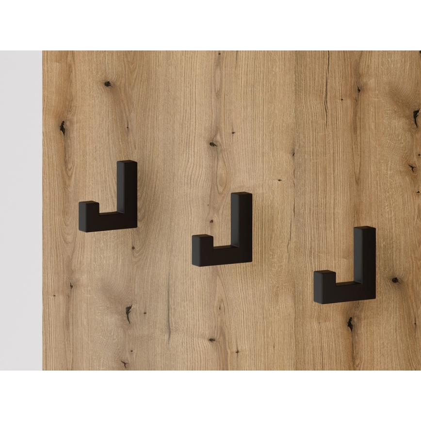 Parete attrezzata per ingresso con specchio SVEN, marrone/grafite