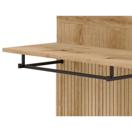 Parete attrezzata per ingresso con specchio SVEN marrone/grafite