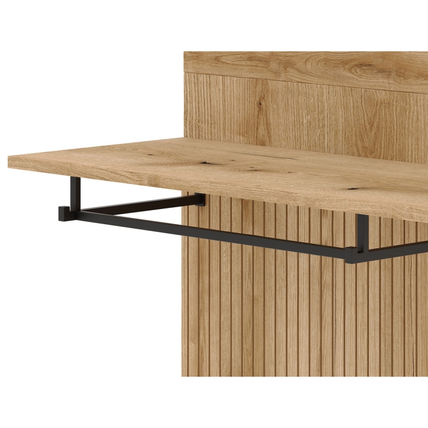 Parete attrezzata per ingresso con specchio SVEN marrone/grafite