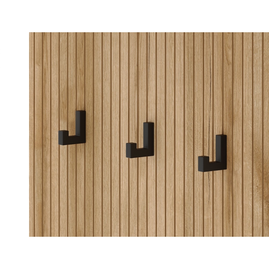 Parete attrezzata per ingresso con specchio SVEN marrone/grafite