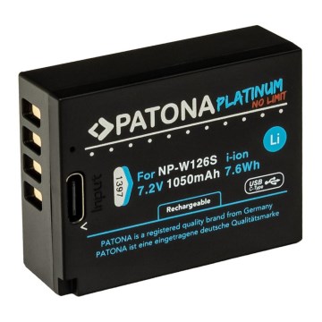 PATONA - Accumulatore Fuji NP-W126S 1050mAh Li-Ion Platinum USB-C di ricarica