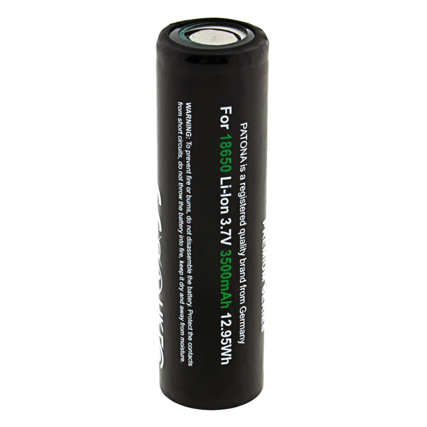 PATONA - Batteria 18650 Li-ion 3500 mAh PREMIUM 3,7V
