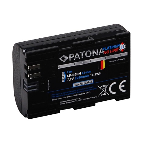 PATONA - Batteria Aku Canon LP-E6NH 2250mAh Li-Ion Platinum EOS R5/R6