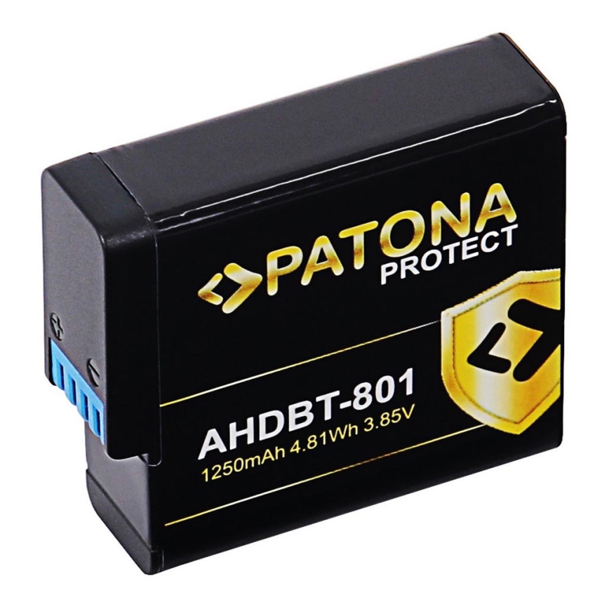 PATONA - Batteria GoPro Hero 5/6/7/8 1250mAh Li-Ion Protect