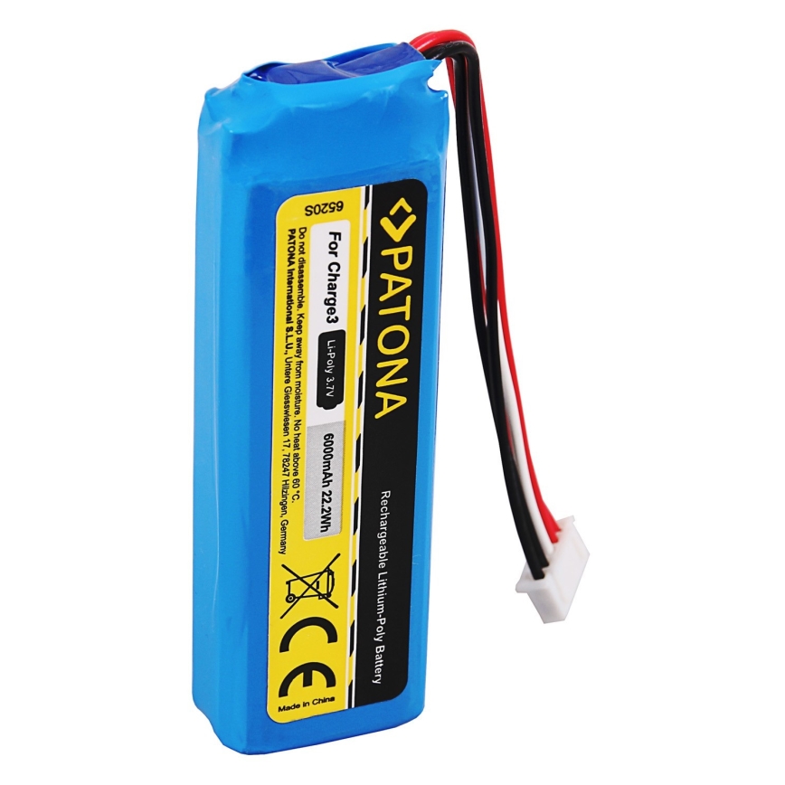 PATONA - Batteria JBL Carica 3 6000mAh 3,7V Li-Pol