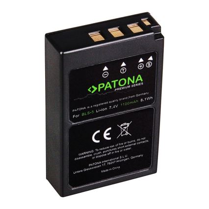 PATONA - Batteria Olympus BLS5 1100mAh Li-Ion Premium