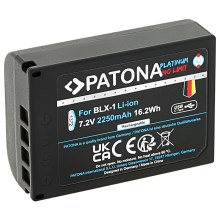 PATONA - Batteria Olympus BLX-1 2400mAh Li-Ion Platinum carica USB-C