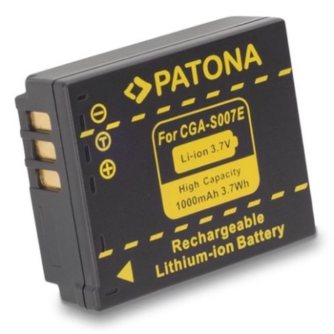 PATONA - Batteria Panasonic CGA-S007E Li-Ion 1000mAh Li-Ion