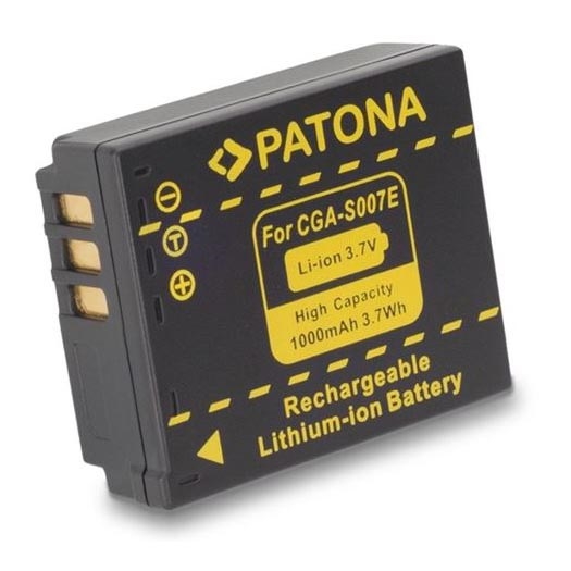 PATONA - Batteria Panasonic CGA-S007E Li-Ion 1000mAh Li-Ion