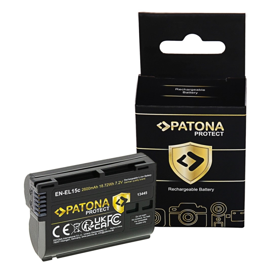 PATONA - Batteria per Nikon EN-EL15C 2600mAh Li-Ion Protect