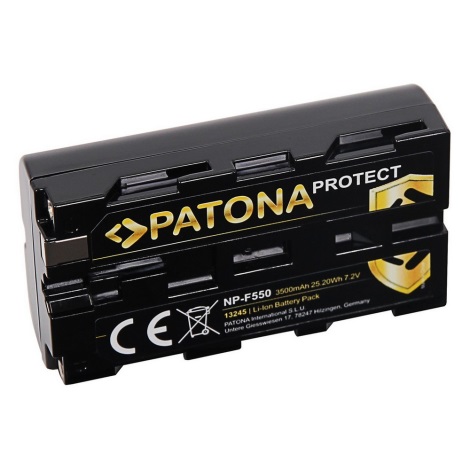 PATONA - Batteria Sony NP-F550 3500mAh Li-Ion 7,2V Protect