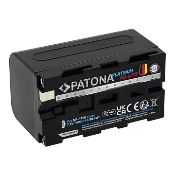 PATONA - Batteria Sony NP-F750/F770/F950 7000mAh Li-Ion Platinum con ricarica USB-C