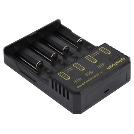 PATONA - Carica batterie AA/AAA/18650/14500/CR123A