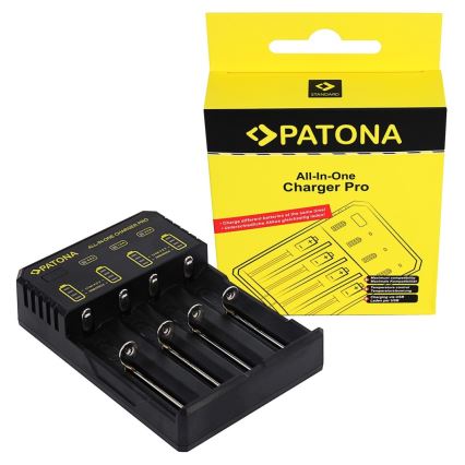 PATONA - Carica batterie AA/AAA/18650/14500/CR123A