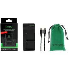 PATONA - Caricabatterie rapido Dual Sony F550/F750/F970/FM50 + cavo USB-C 0,6m