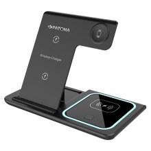 PATONA - Caricabatterie wireless 3in1 per iPhone nero