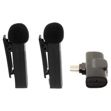 PATONA - SET 2x Microfono wireless con clip per smartphone USB-C 5V