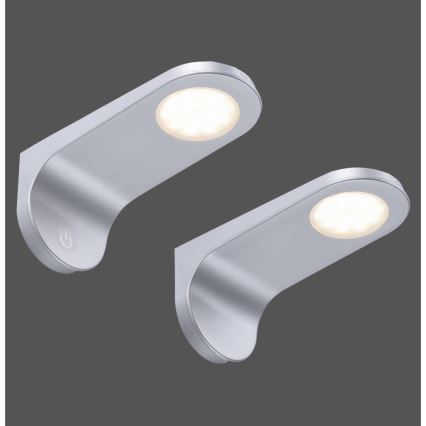 Paul Neuhaus 1157-21-2 - SET 2xLED Illuminazione per mobili dimmerabile AMON 5,2W/230V