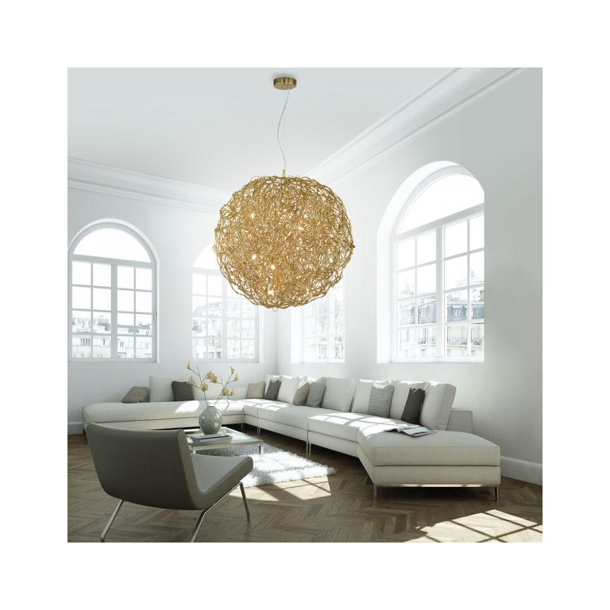 Paul Neuhaus 2019-12 - Lampadario a sospensione SAREA 15xG9/40W/230V, oro