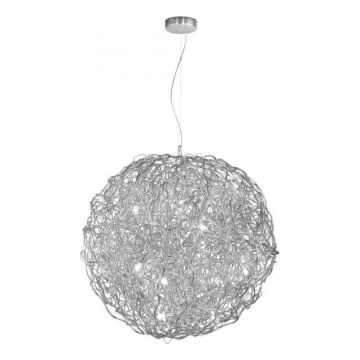 Paul Neuhaus 2019-21 - Lampadario sospeso su cavo SAREA 15xG9/40W/230V, finitura argento