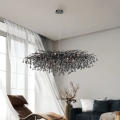 Paul Neuhaus 2031-18 - Lampadario a sospensione con cavi ICICLE 15xG9/40W/230V 75x150 cm nero