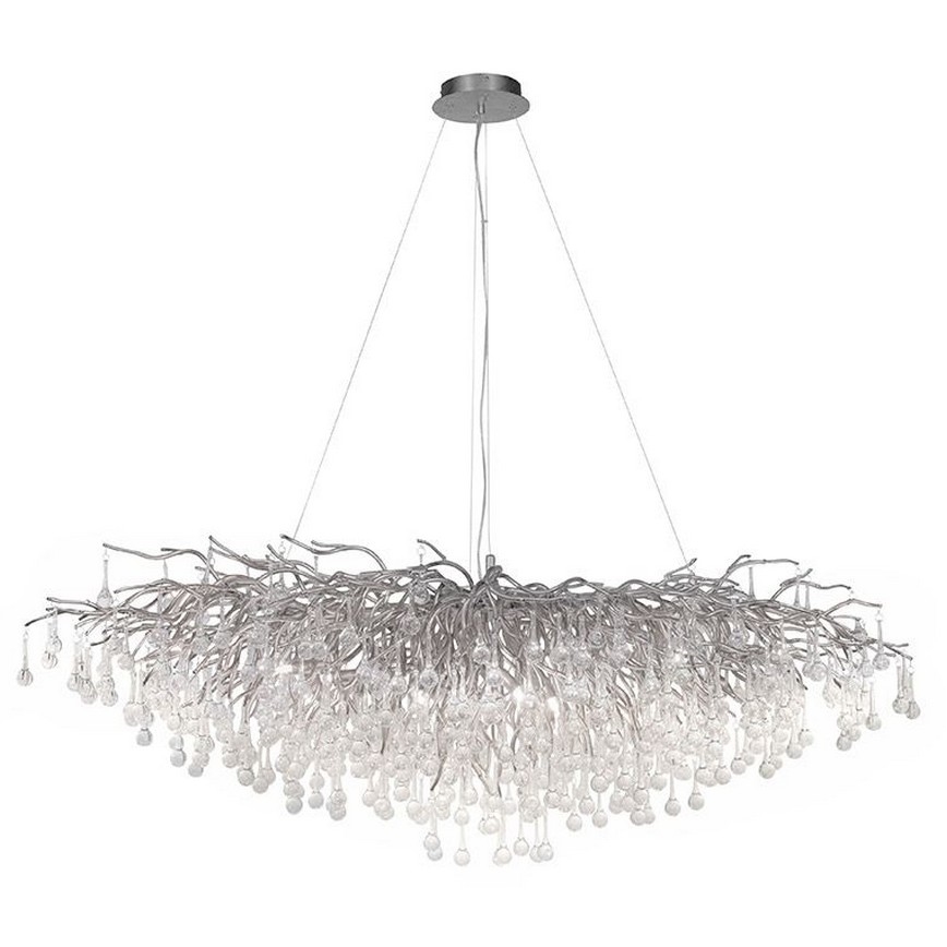 Paul Neuhaus 2031-55 - Lampadario a sospensione con filo ICICLE 15xG9/40W/230V 75x150 cm cromo lucido