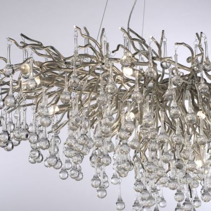 Paul Neuhaus 2031-55 - Lampadario a sospensione con filo ICICLE 15xG9/40W/230V 75x150 cm cromo lucido