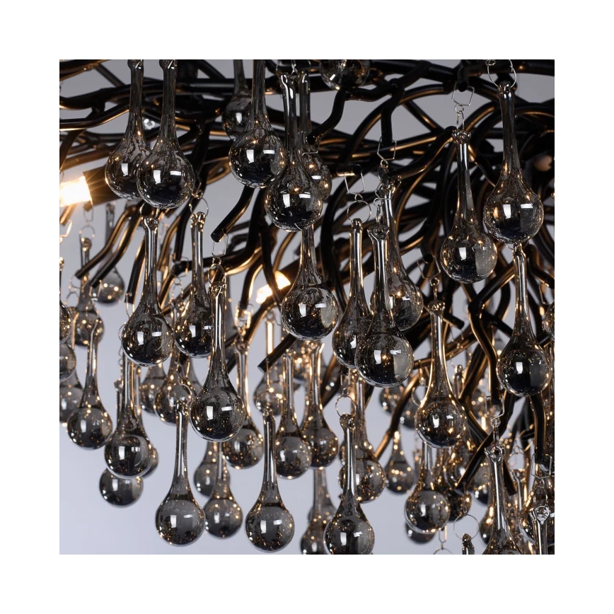 Paul Neuhaus 2192-18 - Lampadario a sospensione con cavo ICICLE 10xG9/40W/230V 50x100 cm nero